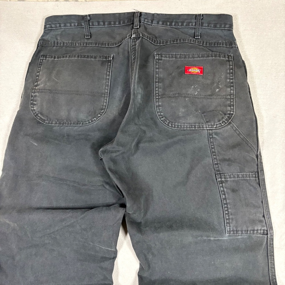 Dickies Carpenter Pants Mens 36x34 Faded Black Canvas Workwear Utility 1939RBK - Picture 3 of 6